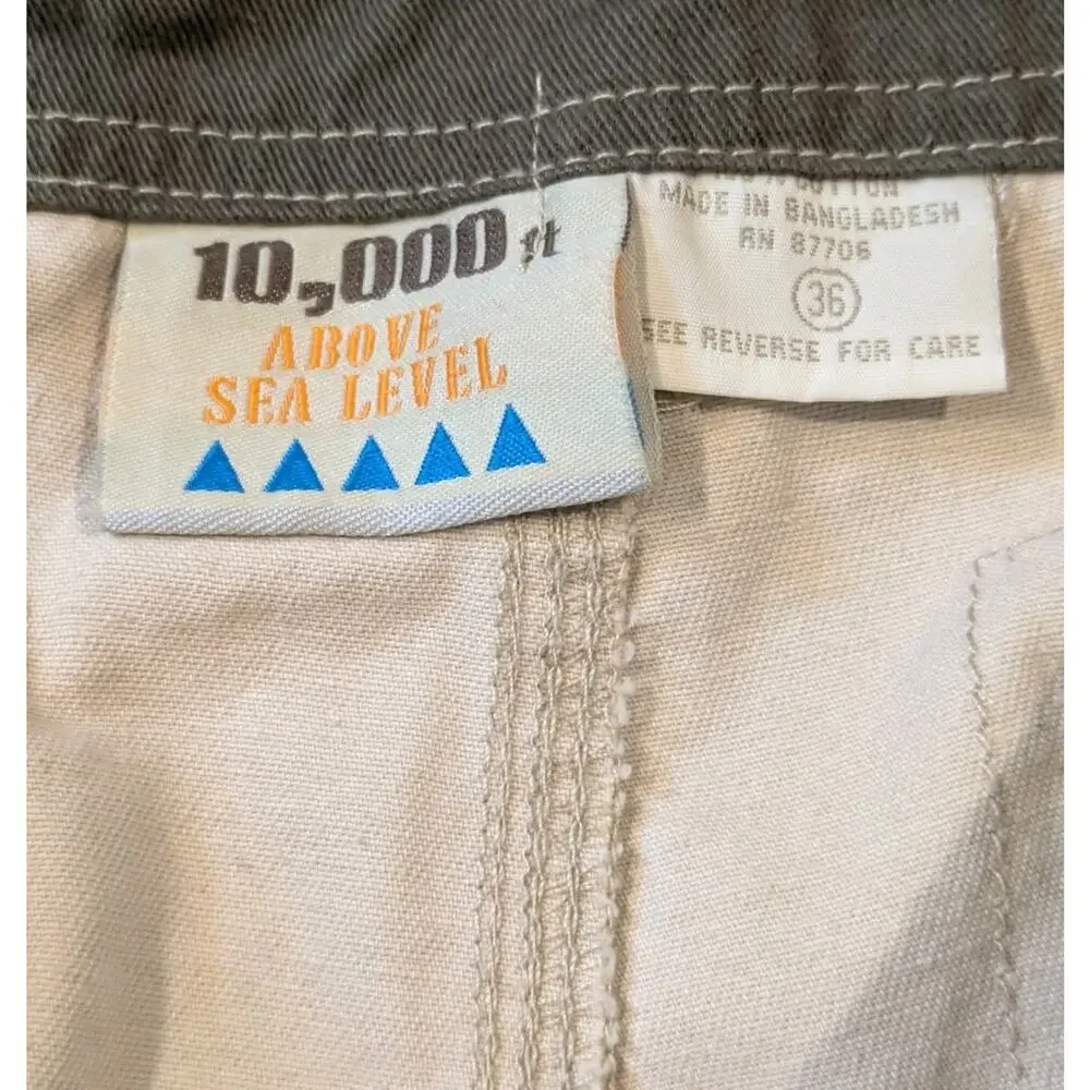 Vintage Y2K 10000 Ft Above Sea Level Cargo Shorts Mens 36 Baggy 23